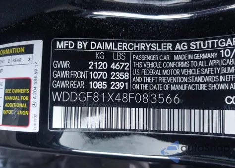 2008 Mercedes-Benz C 300 Luxury 4Matic/Sport 4Matic из США, поврежденный, VIN WDDGF81X48F083566